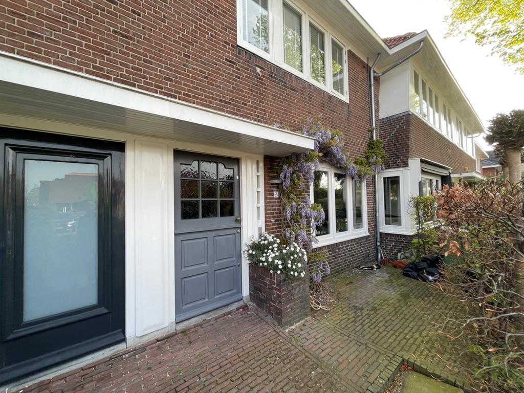Voordeur met glas en panelen - Wit/Grijs, Ophalen, Gebruikt, 80 tot 100 cm, Buitendeur