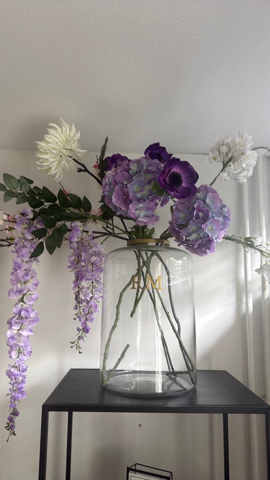 Paarse kunstbloemen, Ophalen of Verzenden, Zo goed als nieuw