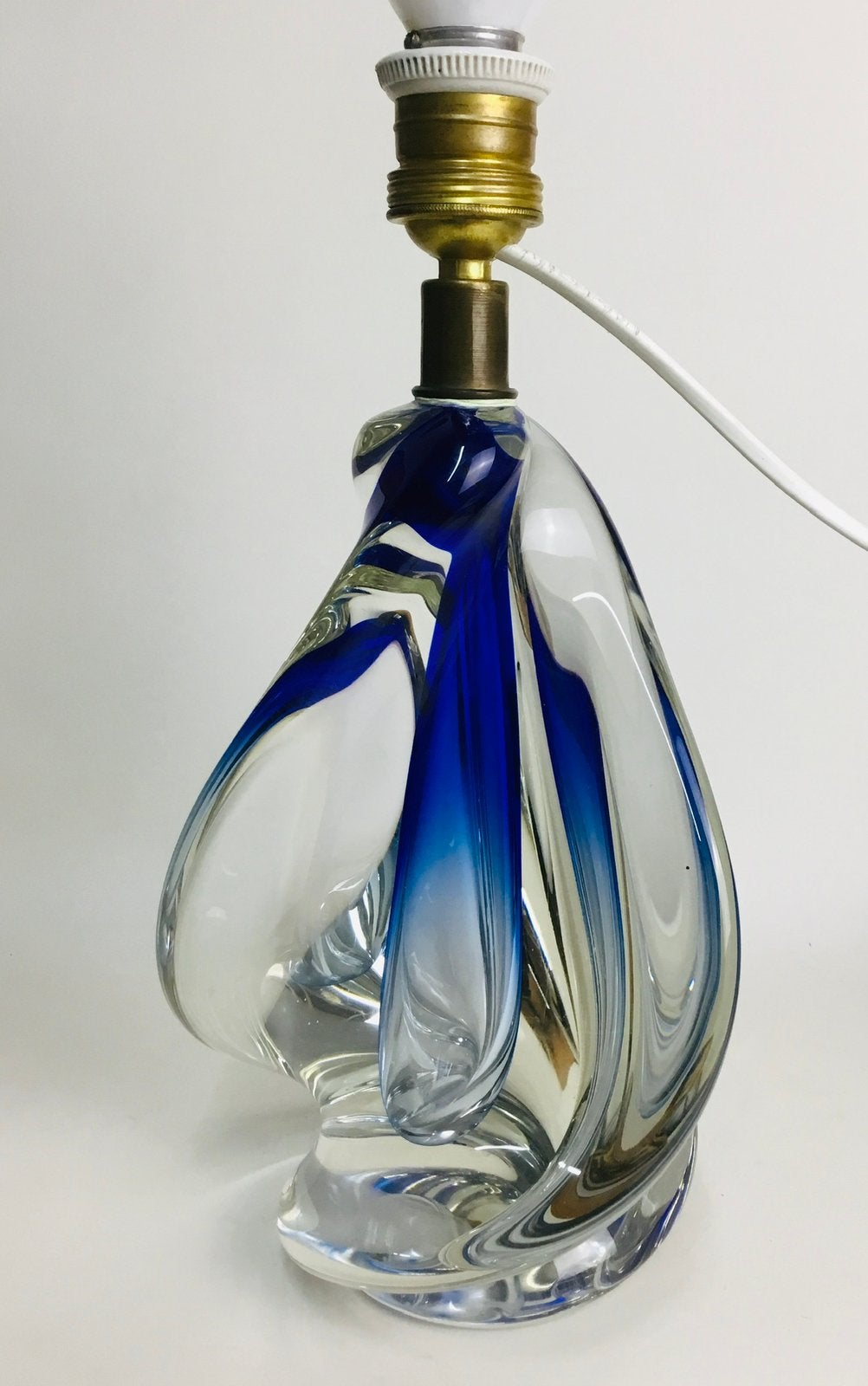 DOYEN Vintage design kristallen tafellamp draaikolkmotief, Antiek en Kunst, Antiek | Glas en Kristal, Verzenden