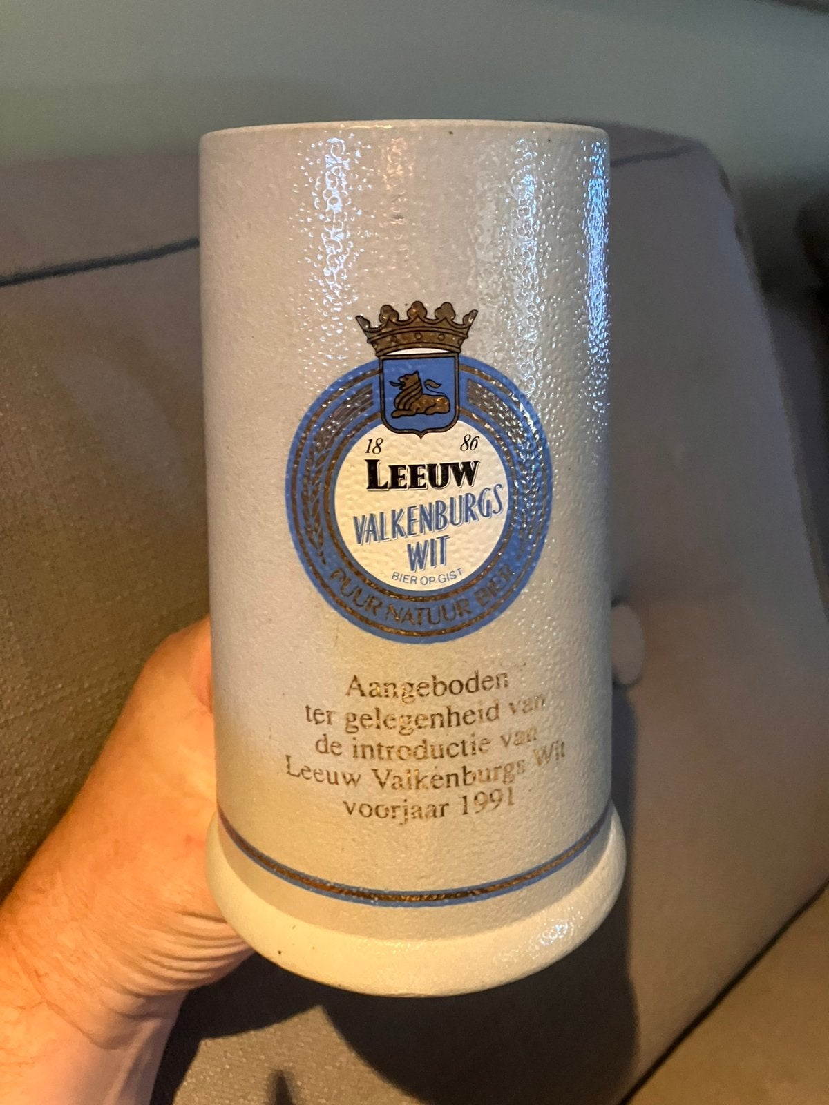 Vintage pul leeuw bier Valkenburgs wit leeuwbier Valkenburg, Verzamelen, Biermerken, Ophalen of Verzenden, Zo goed als nieuw, Pul(len)