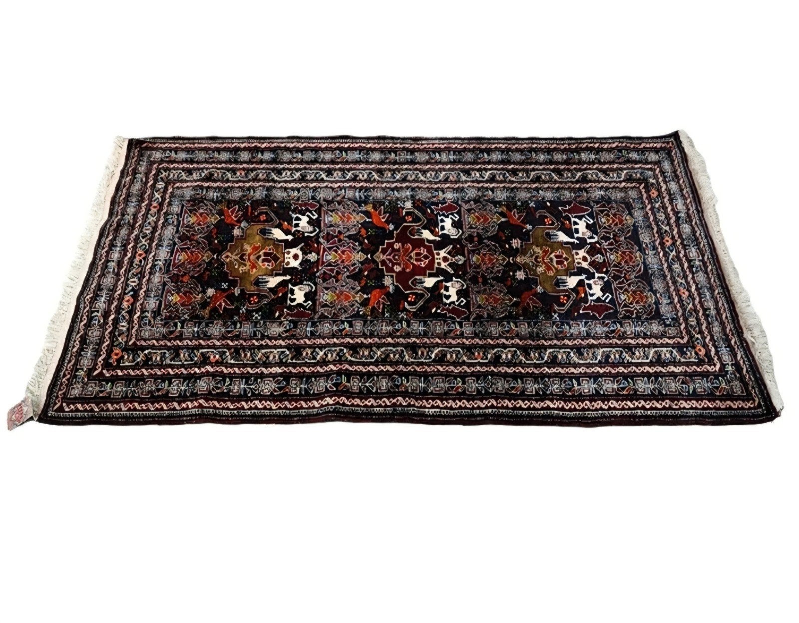 Handgeknoopt Perzisch wol Beloutch Nomad tapijt 92x170cm, Crème, Onbekend, Zo goed als nieuw, Onbekend