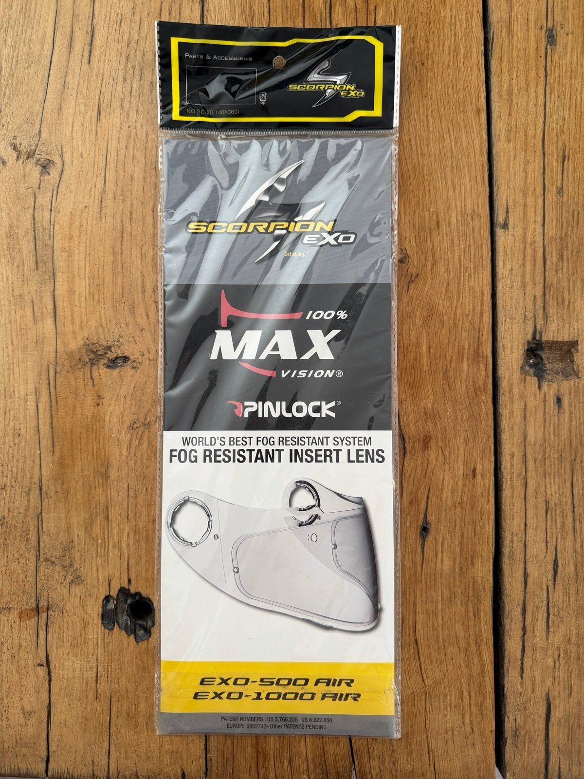 Pinlock anti-condens lens voor Scorpion EXO-500/1000 Air, Ophalen of Verzenden, Nieuw met kaartje, Overige merken