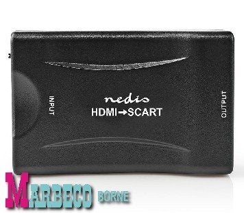 HDMI naar Scart Converter, Omvormer, HDMI In, Scart Uit, Nedis, Nieuw, Info@marbeco.nl, Ophalen of Verzenden