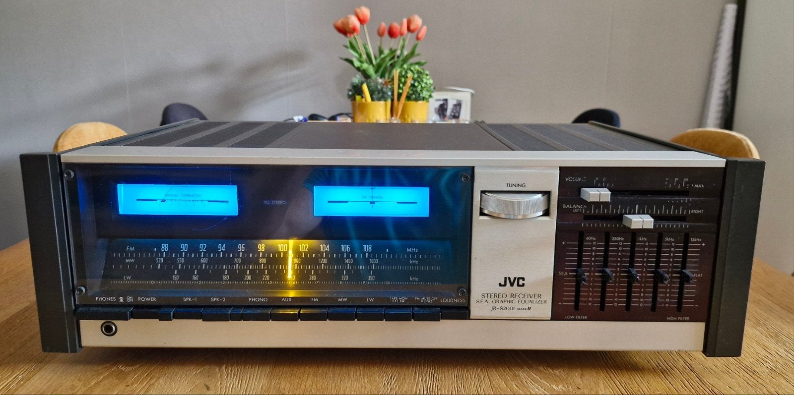 JVC Receiver JR-S200L MK2 - In prima staat! ( 1978), Audio, Tv en Foto, Versterkers en Receivers, Ophalen, Gebruikt, JVC, Minder dan 60 watt