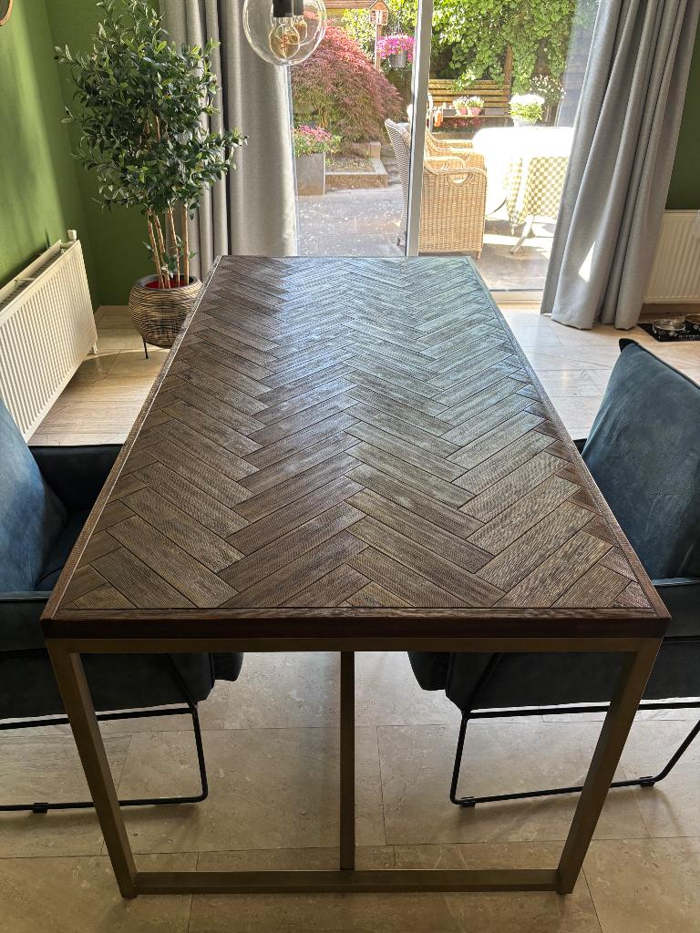 Eetkamertafel, Ophalen, Gebruikt, 50 tot 100 cm, Vijf personen of meer