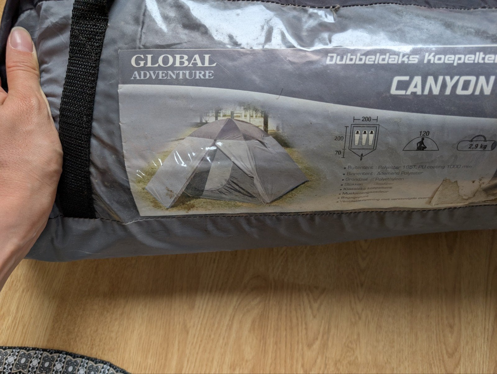 global canyon tent, Ophalen