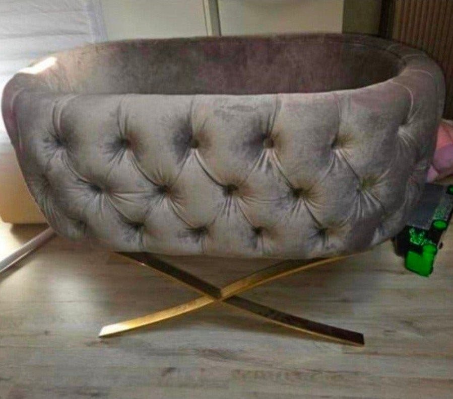 Nieuwe velvet wieg met gouden onderstel, Ophalen of Verzenden, Nieuw, Wieg