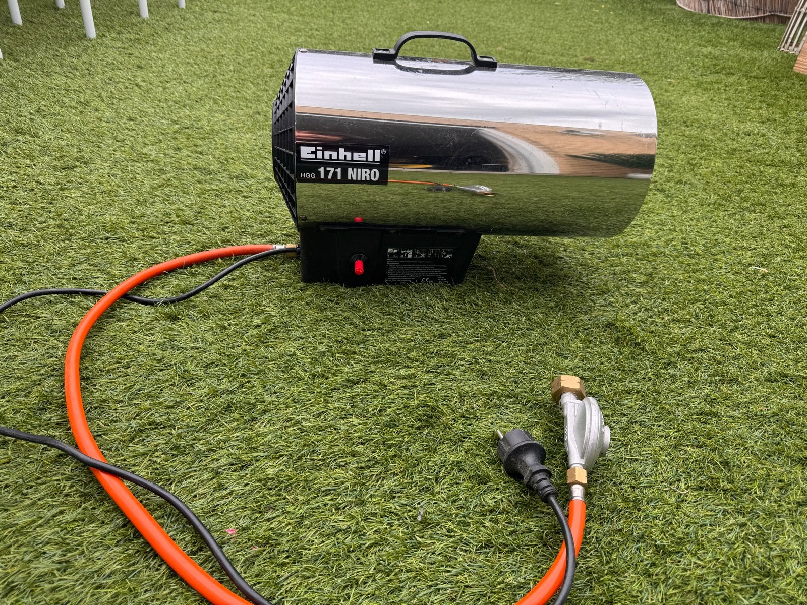 Einhell HGg 171 Niro gasgestookt heteluchtkanon 17kW, Doe-het-zelf en Verbouw, Ophalen, Gebruikt, Kachel