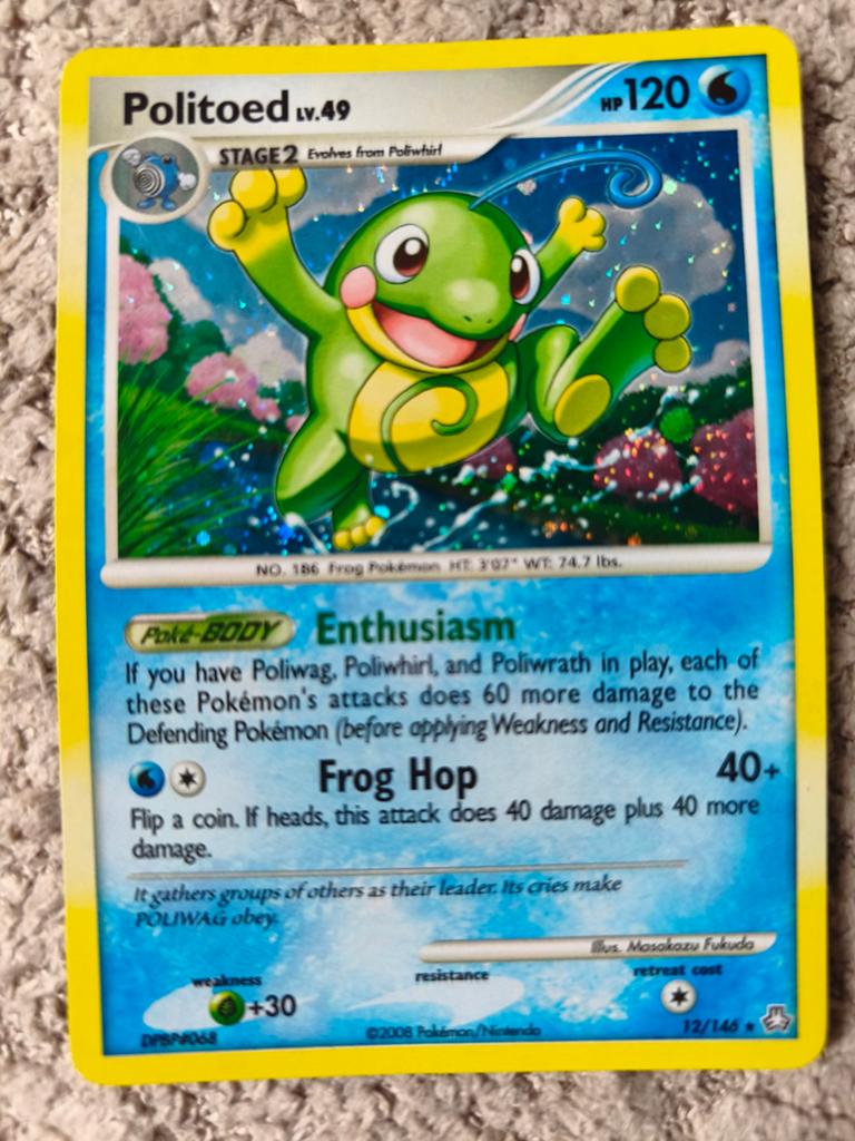Politoed - Pokémon Legends Awakened (12/146) - Reverse Holo, Ophalen of Verzenden, Zo goed als nieuw, Losse kaart, Foil