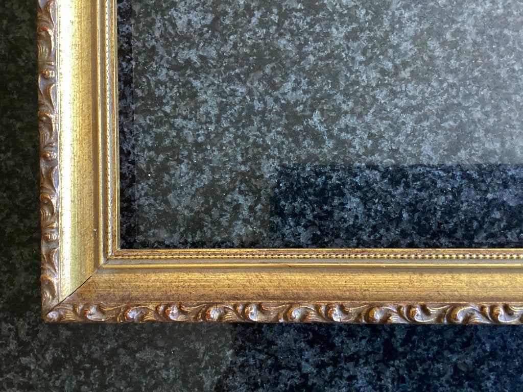 Schilderijlijst, goud, hout, barok, vintage, 35,1x44,9, Ophalen, Gebruikt, Schilderijlijst, Goud