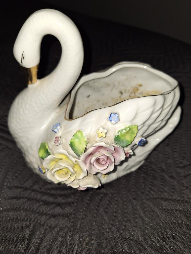 Bloempot zwaan, Antiek en Kunst, Ophalen of Verzenden