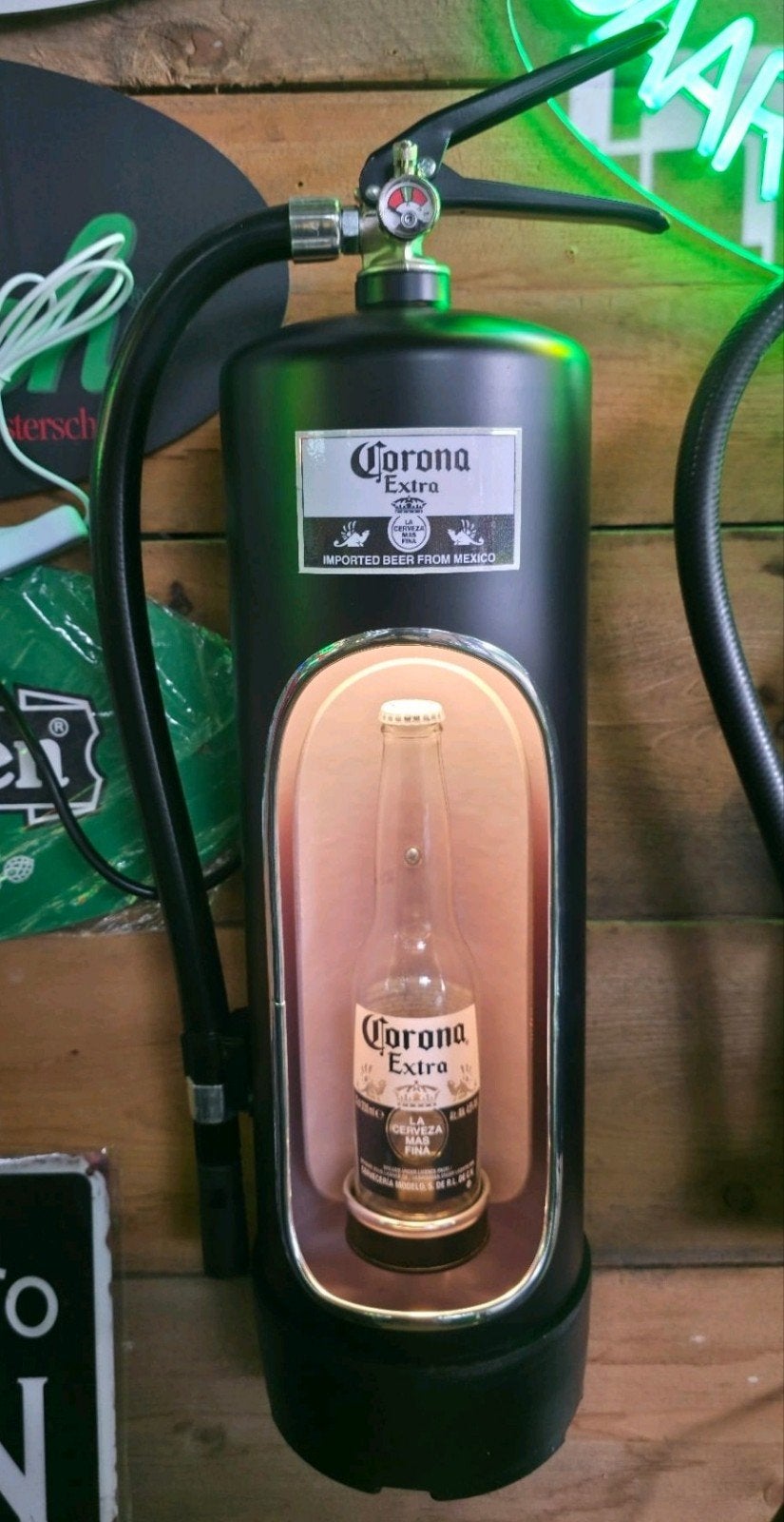 Mooie CORONA brandblusser met ledverlichting, Ophalen of Verzenden, Nieuw, Lichtbak of (neon) lamp