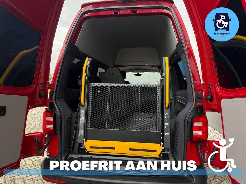 Volkswagen Transporter Rolstoel VOORIN Rolstoelbus (Airco) A, Auto's, Bestelauto's, 12 maanden, Stof, Gebruikt, Zwart