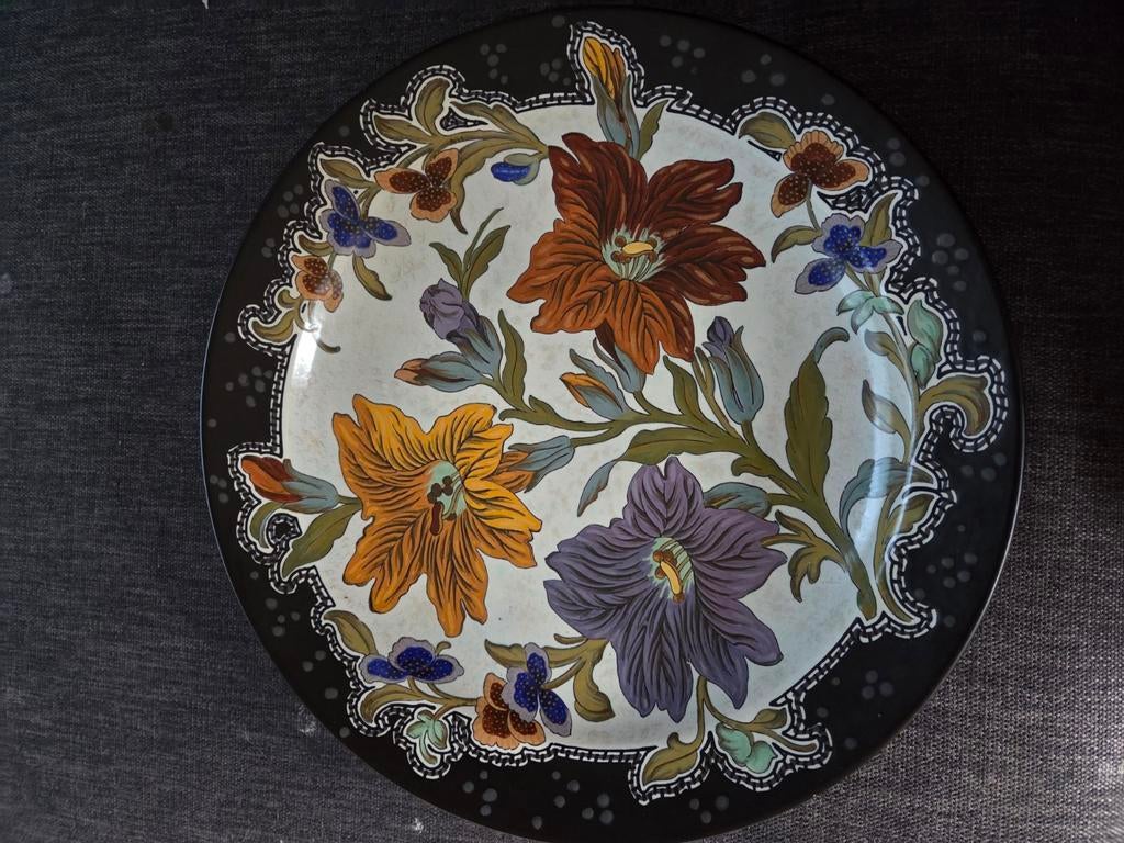 Antiek wandbord, Koninklijk Plazuid, Gouda Holland., Ophalen, 40 cm, Klassiek, Zo goed als nieuw
