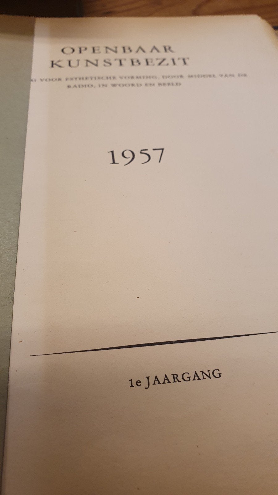 Openbaar Kunstbezit - 1e Jaargang 1957, Ophalen of Verzenden, Gelezen, Overige onderwerpen, Onbekend