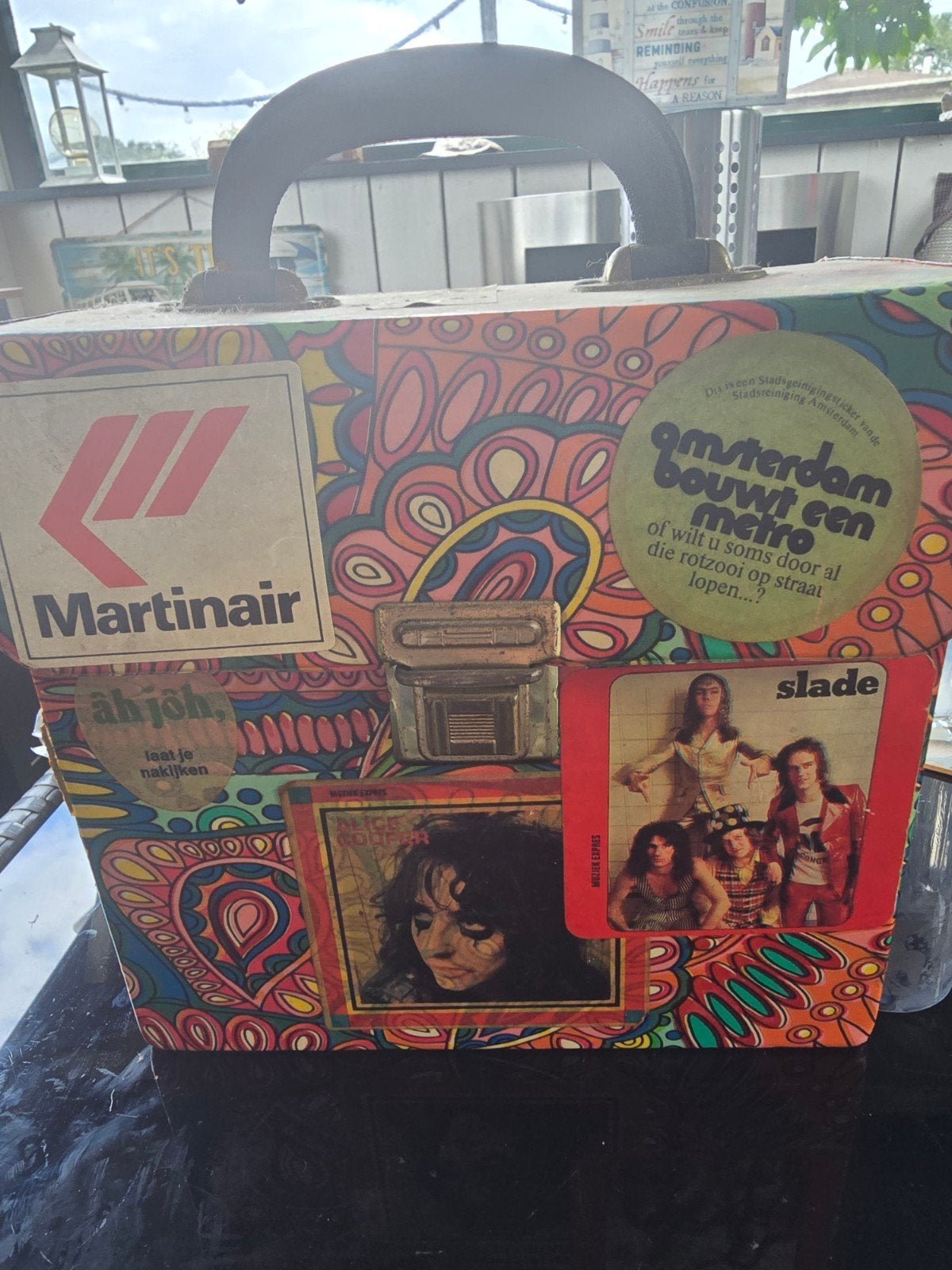 Retro Single Doos - Unieke Vintage Opbergdoos, Gebruikt, Ophalen of Verzenden, Overige typen, Overige genres