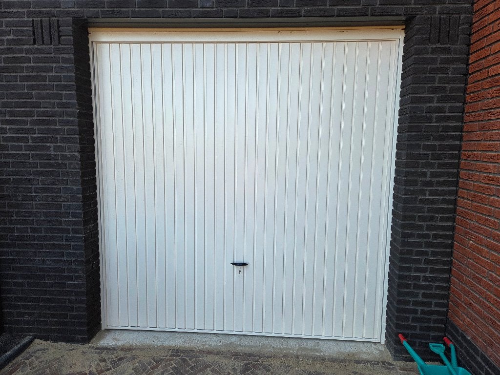 Garagedeur Novoferm kanteldeur KSFD049 wit, Doe-het-zelf en Verbouw, Deuren en Horren, Zo goed als nieuw, Garagedeur, 215 cm of meer