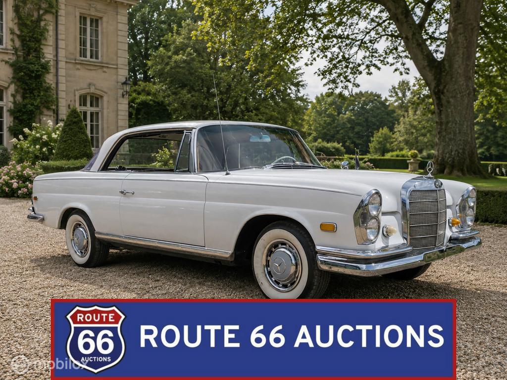 Mercedes-Benz 220 SE Coupe | 1963 | Route 66 Auctions, Auto's, Overige carrosserieën, Zwart, Mercedes-Benz, Bedrijf
