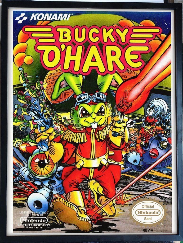[videogame Poster in Frame] Konami Bucky O'Hare NES, Verzenden, Nieuw, A1 t/m A3, Film en Tv