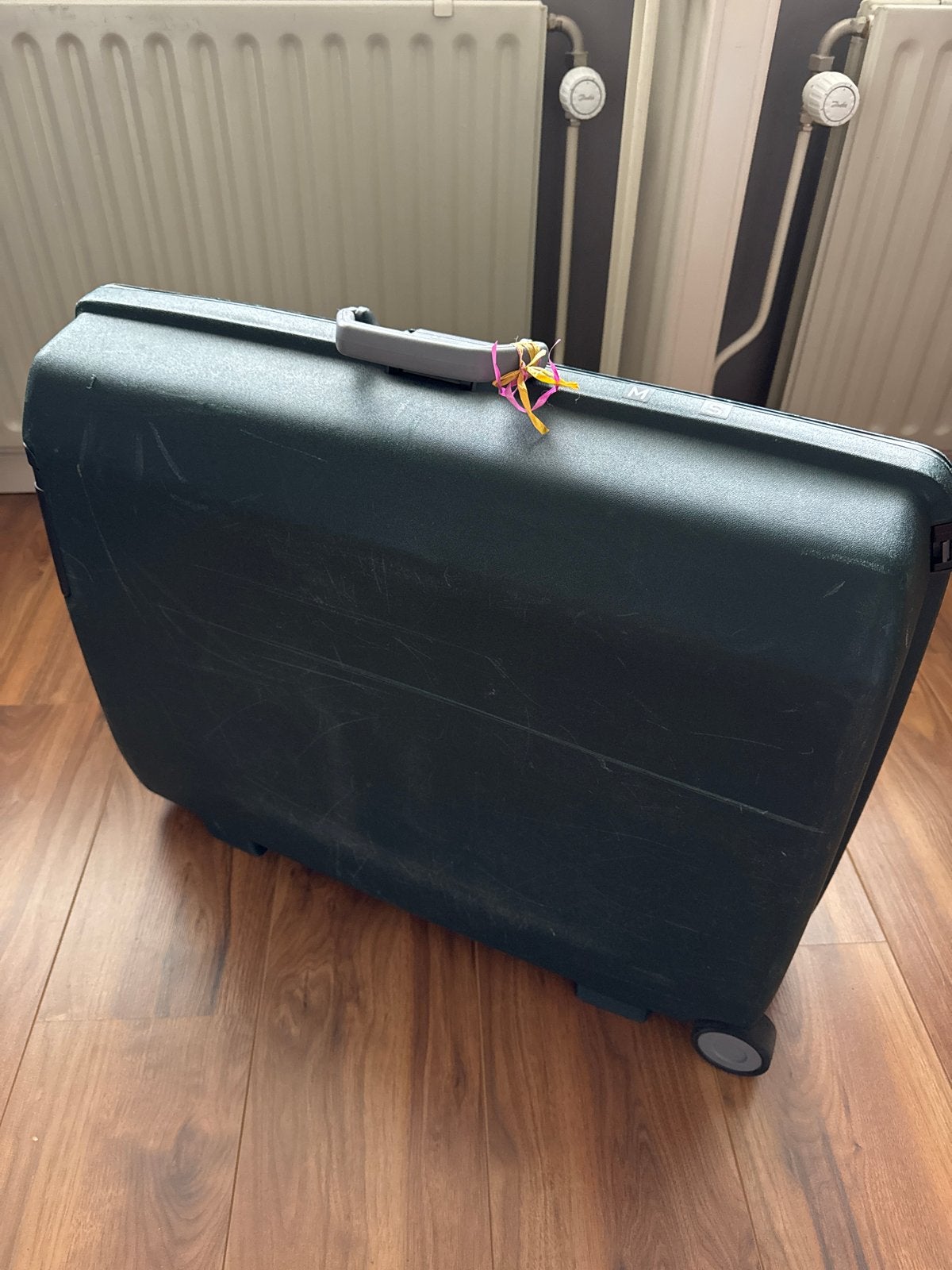 Samsonite Koffer Groen 70x53 met Twee Wieltjes, Sieraden, Tassen en Uiterlijk, Gebruikt, Hard kunststof, 45 tot 55 cm, 70 cm of meer