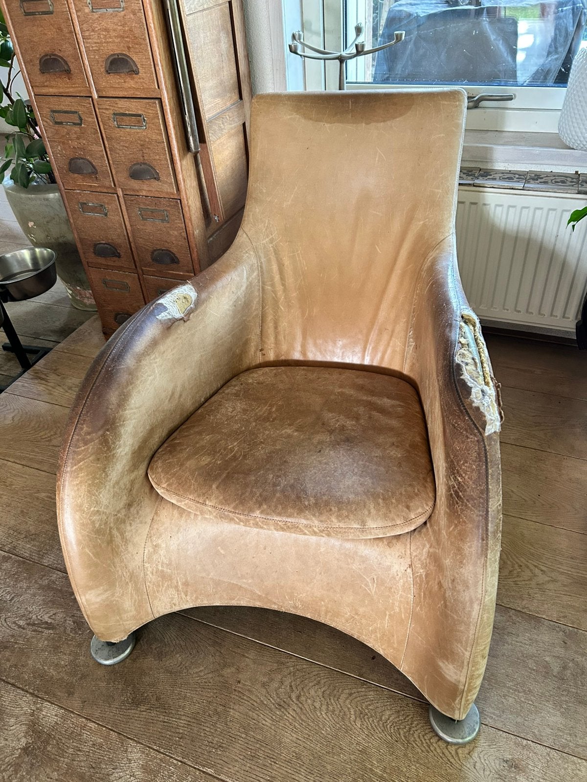 Fauteuil Montis, Ophalen, Gebruikt, Minder dan 75 cm, Leer