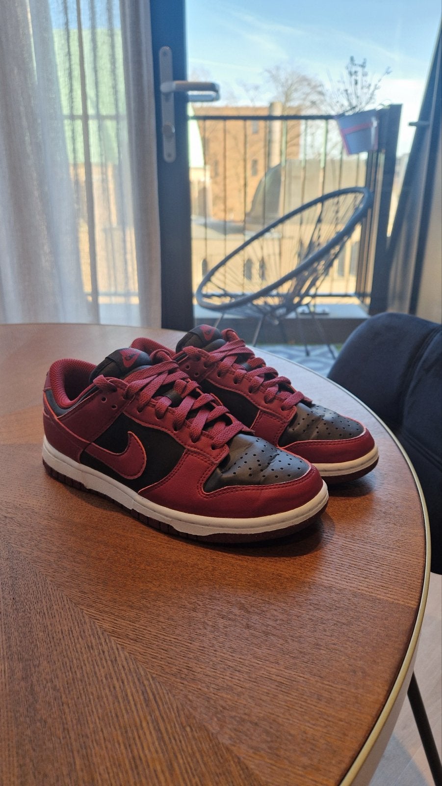 Nieuwe Nike Dunk Low Sneakers - Zwart/Rood, Zwart, Nieuw, Ophalen of Verzenden, Sneakers of Gympen