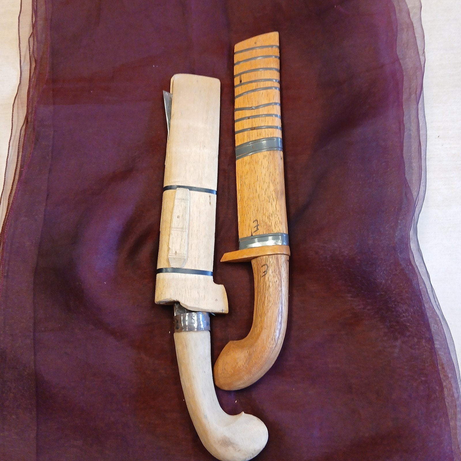 Set van 2 traditionele messen Indonesische kapmessen, Ophalen of Verzenden