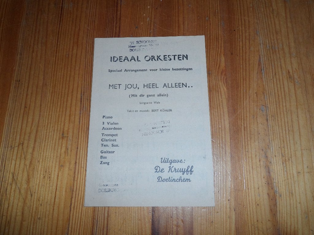 Met jou, heel alleen - bert kohler, Zang, Gebruikt, Ophalen of Verzenden, Artiest of Componist