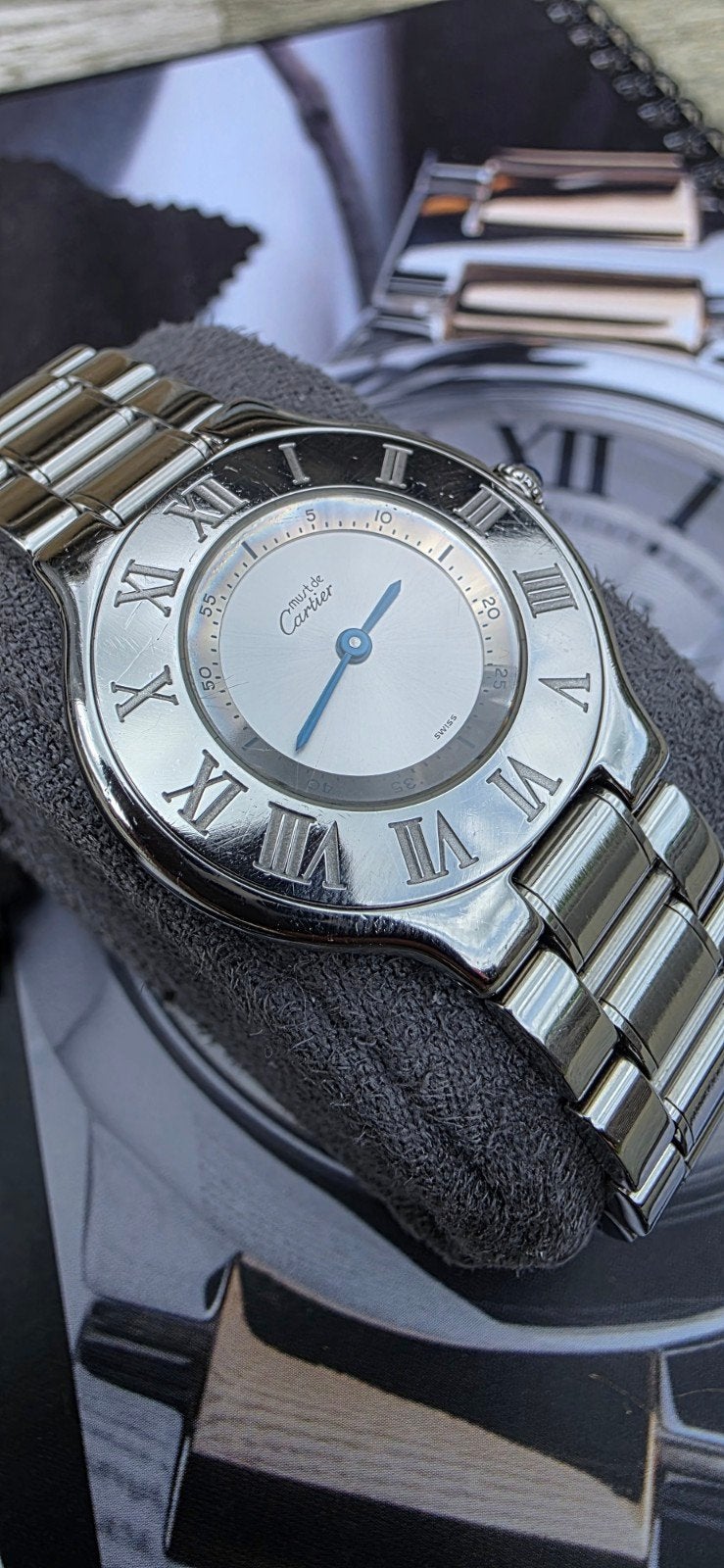 Cartier 21 Must de Cartier 31mm, Ophalen of Verzenden, Staal, Overige merken