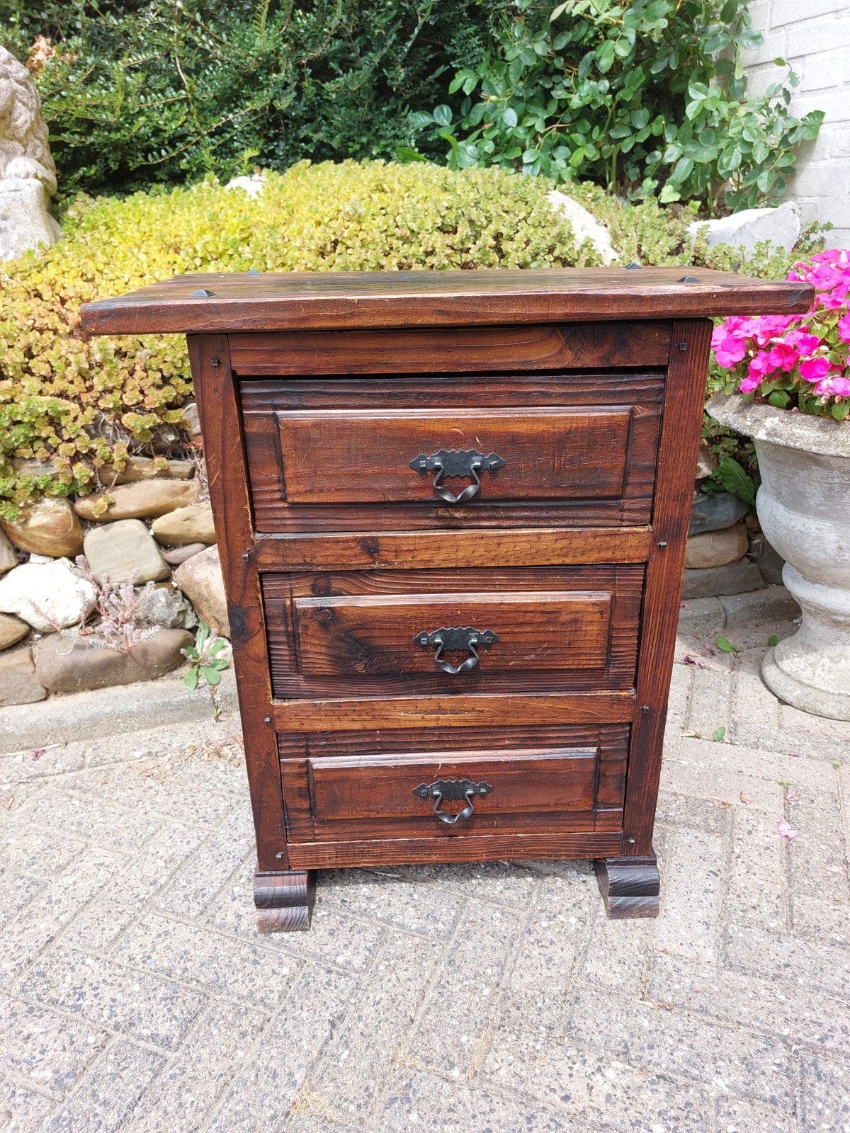 Houten ladenkastje. ( Grenenhout), Ophalen, Gebruikt, 50 tot 100 cm, 3 of 4 laden