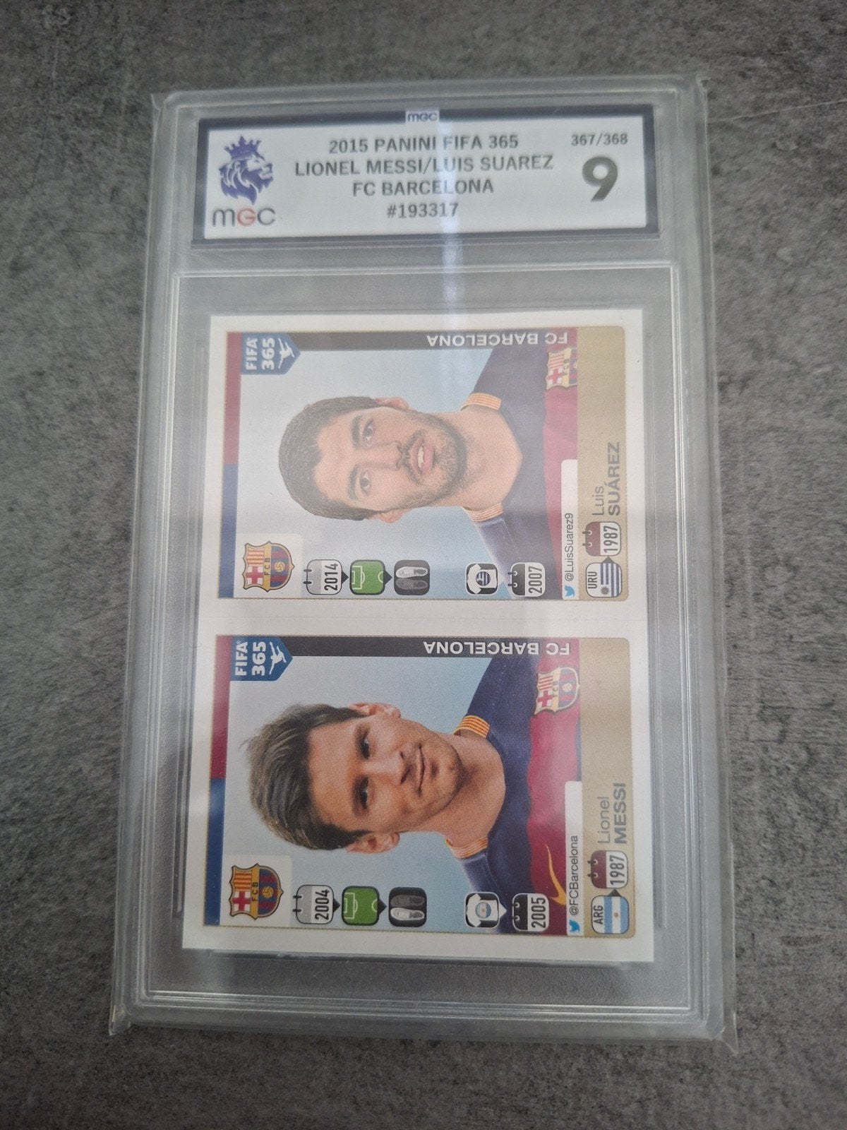 Panini sticker FIFA 365 2015. Messi/Suarez FC Barcelona., Verzenden, Zo goed als nieuw, Sticker
