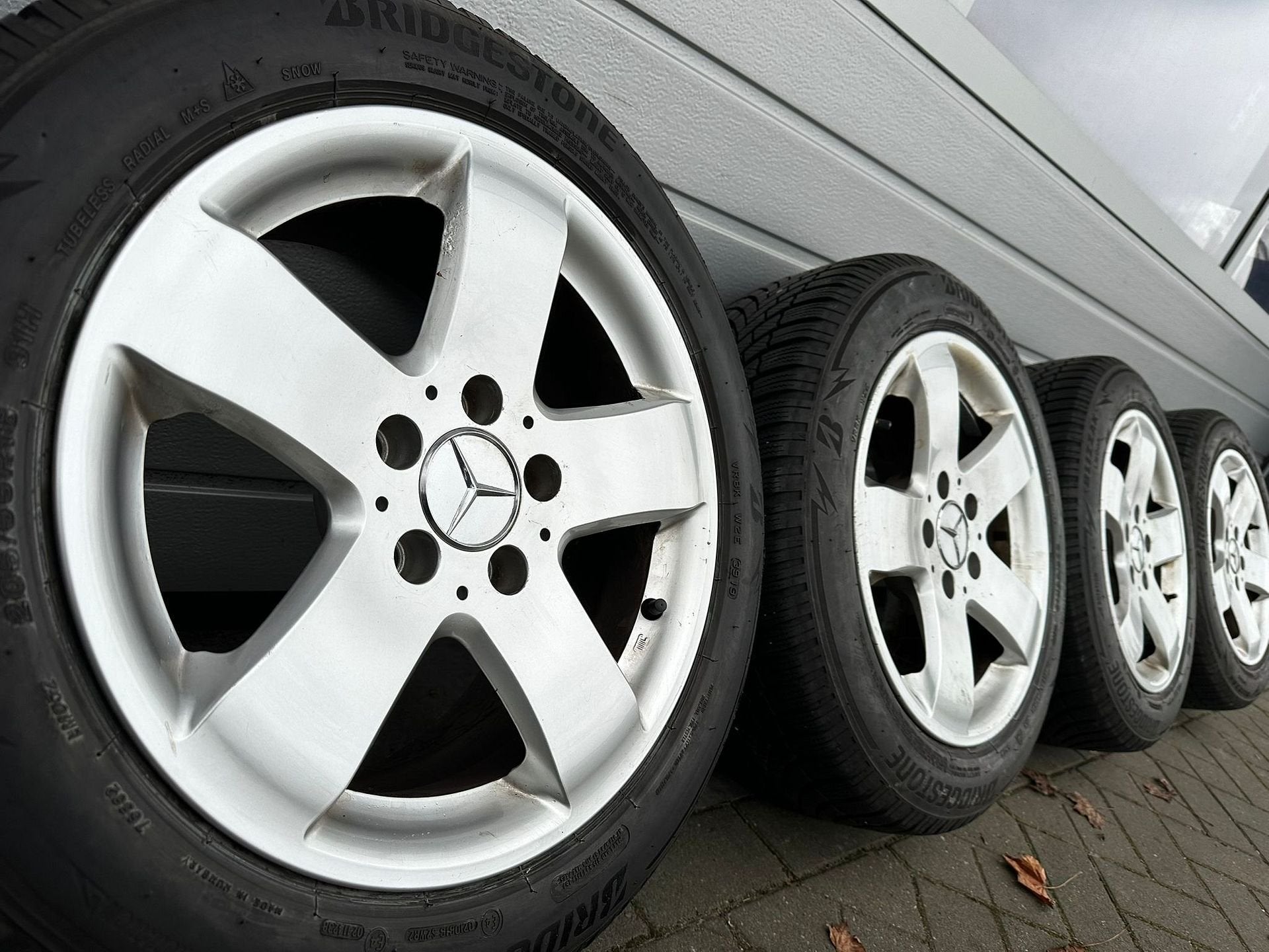 16 inch Mercedes SLK CLK E C klasse W203 W211 velgen banden, Gebruikt, -, Banden en Velgen, -