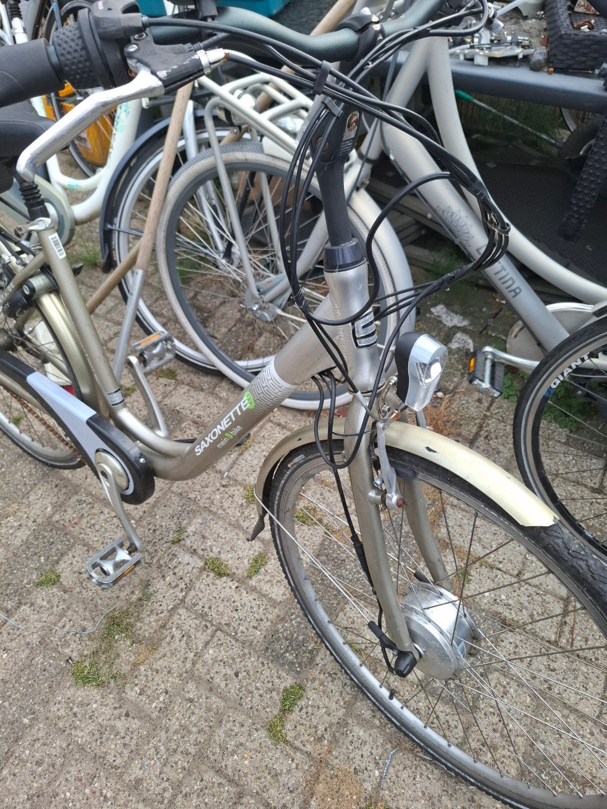 Saxionette elektrische fiets met lage instap, Fietsen en Brommers, Velgrem, Ophalen, Overige merken, 53 tot 56 cm