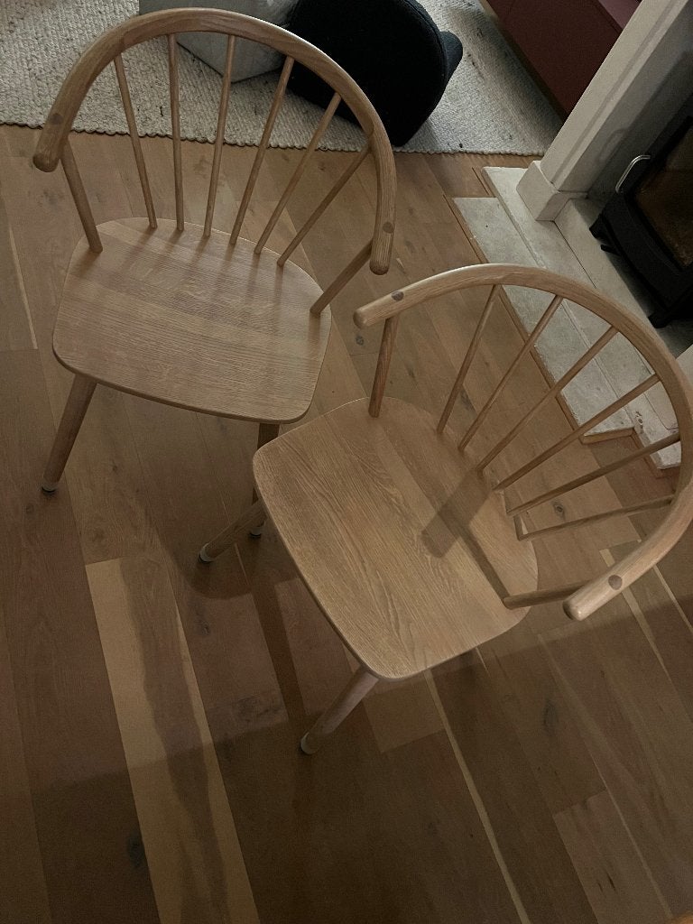 Bolia eetkamerstoelen hout, Ophalen