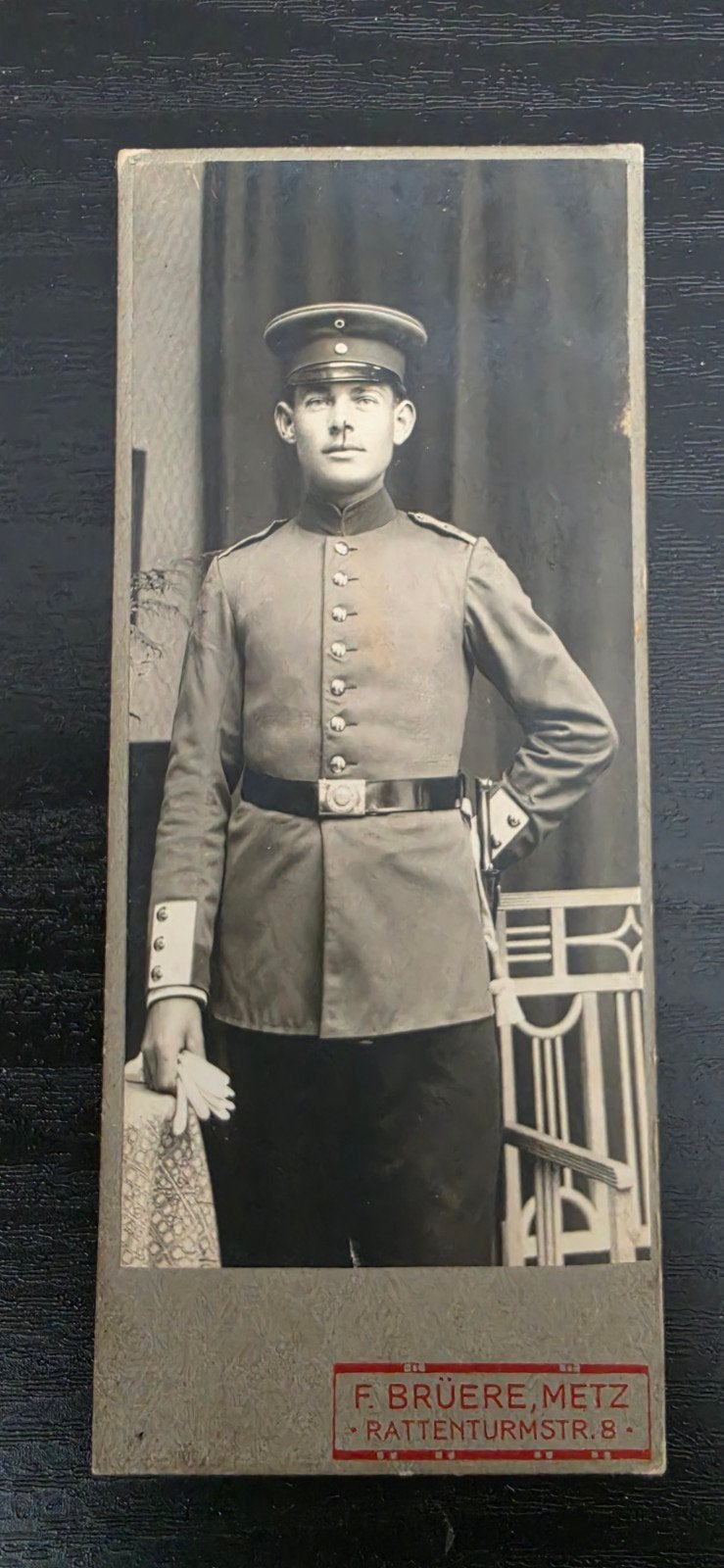 09 Foto Duitse soldaat WO1, Verzamelen, Gebruikt, Foto, Ophalen of Verzenden, Voor 1940