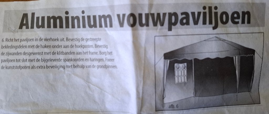 partytent, Ophalen, Zo goed als nieuw, Minder dan 5 meter, Partytent