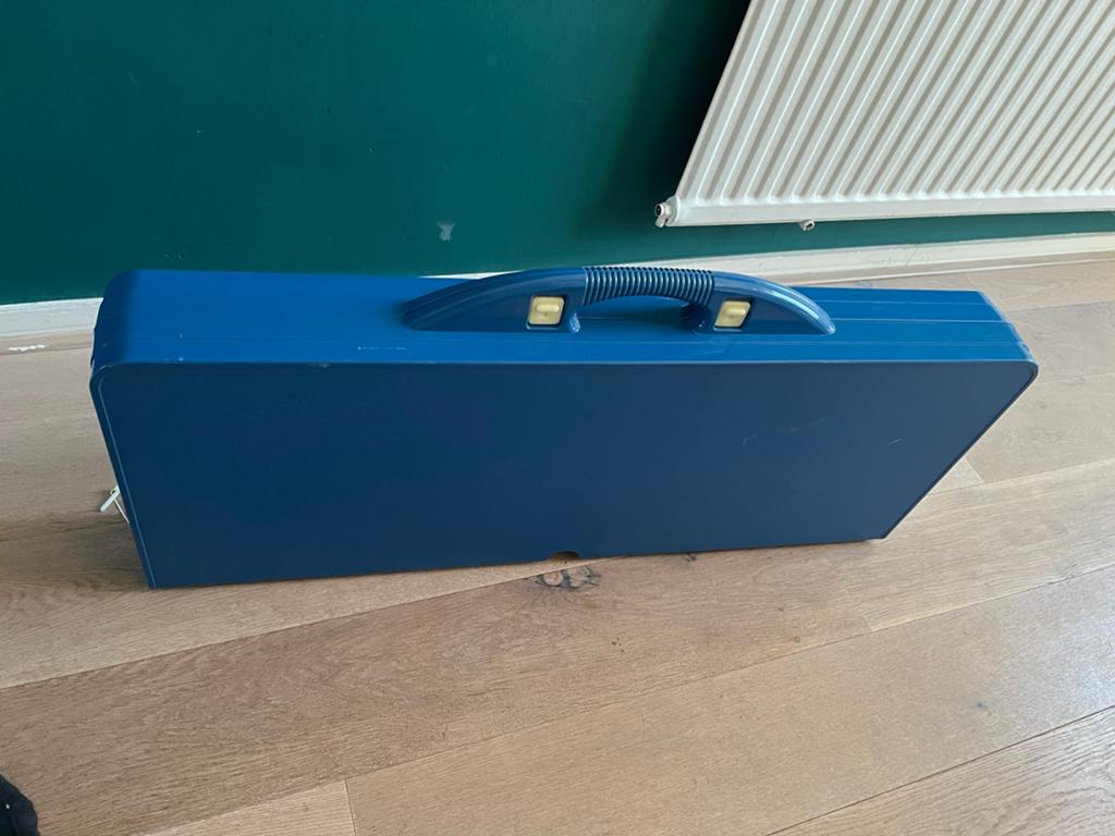 Picknicktafel camping blauw, Ophalen, Zo goed als nieuw, Campingtafel