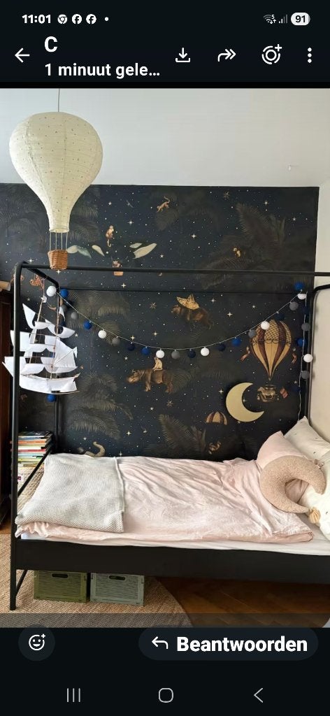 Kinderbed twijfelaar Vt wonen, Ophalen, Gebruikt, 100 cm of meer, 180 cm of meer