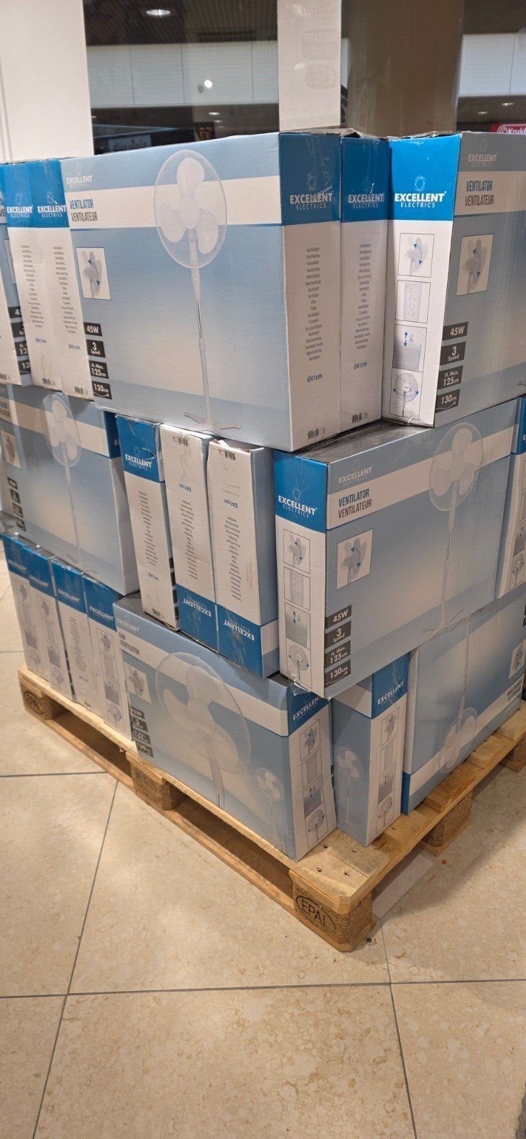 Partij 110 Excellent Electronics Statiefventilatoren, Witgoed en Apparatuur, Ophalen of Verzenden, Nieuw, Statiefventilator
