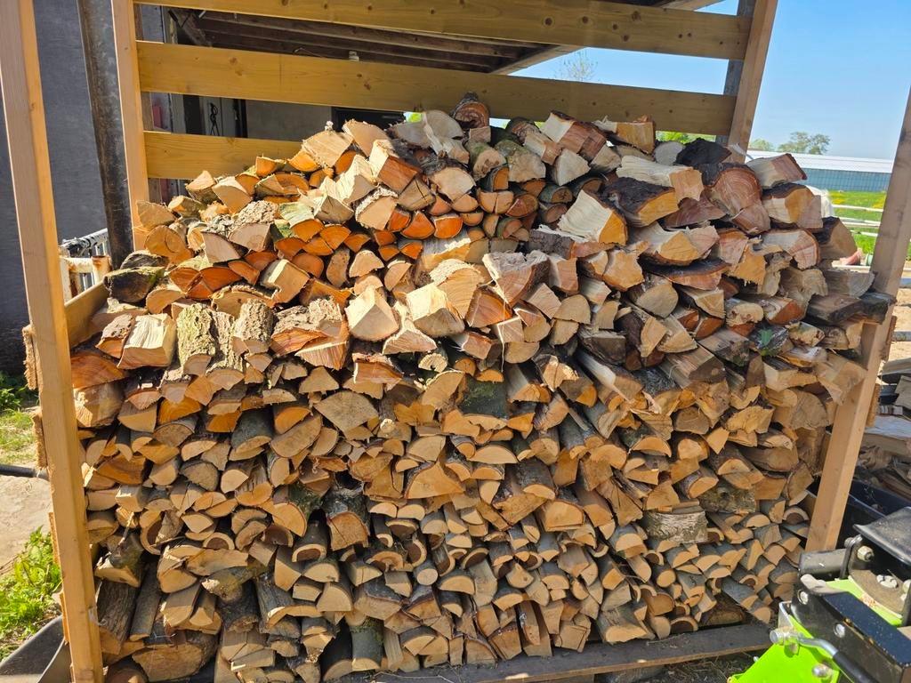Gekloofd brandhout - Diverse houtsoorten, Tuin en Terras, Haardhout, Eikenhout, Ophalen of Verzenden, 6 m³ of meer, Blokken