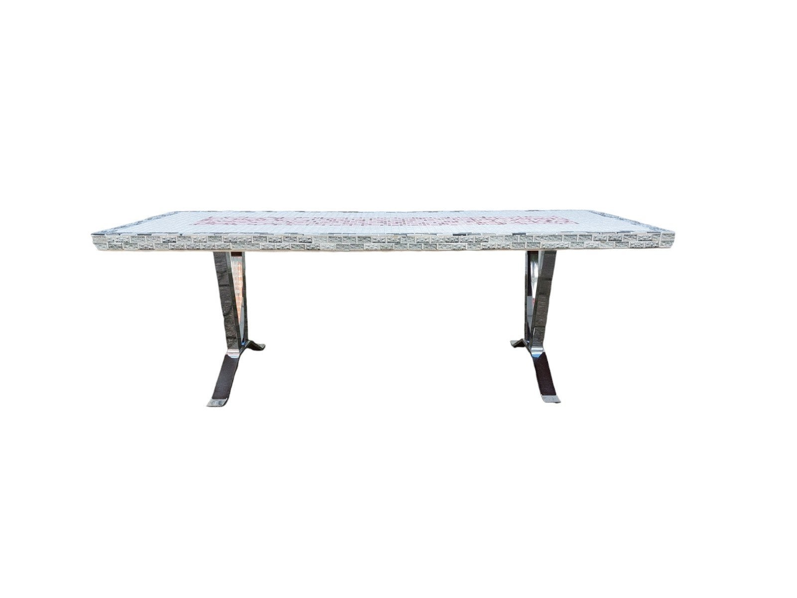 Vintage mozaïek salontafel, Ophalen, Gebruikt, Overige materialen, 50 tot 100 cm