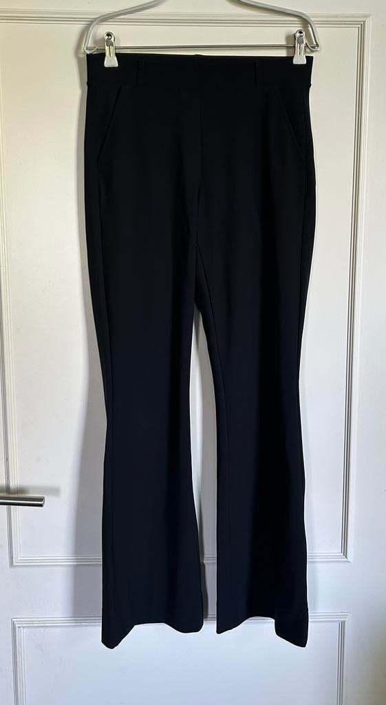 Zwarte Studio Anneloes Flaured Bonded broek, pantalon maat S, Maat 38/40 (M), Blauw, Ophalen of Verzenden, Zo goed als nieuw