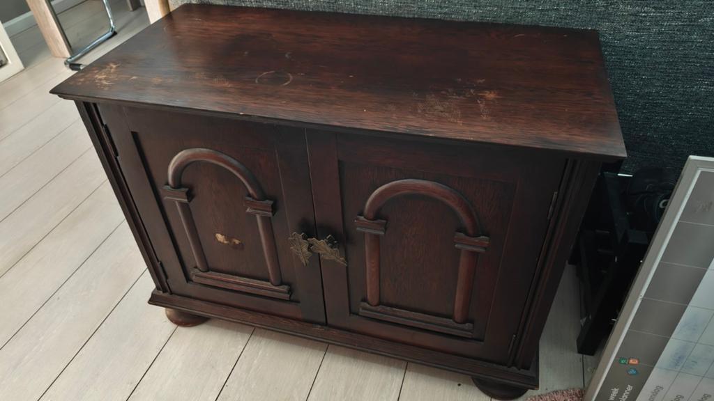 Oud gestileerd houten kastje - 90x45x65 cm, Ophalen, Gebruikt, 50 tot 100 cm, Minder dan 100 cm