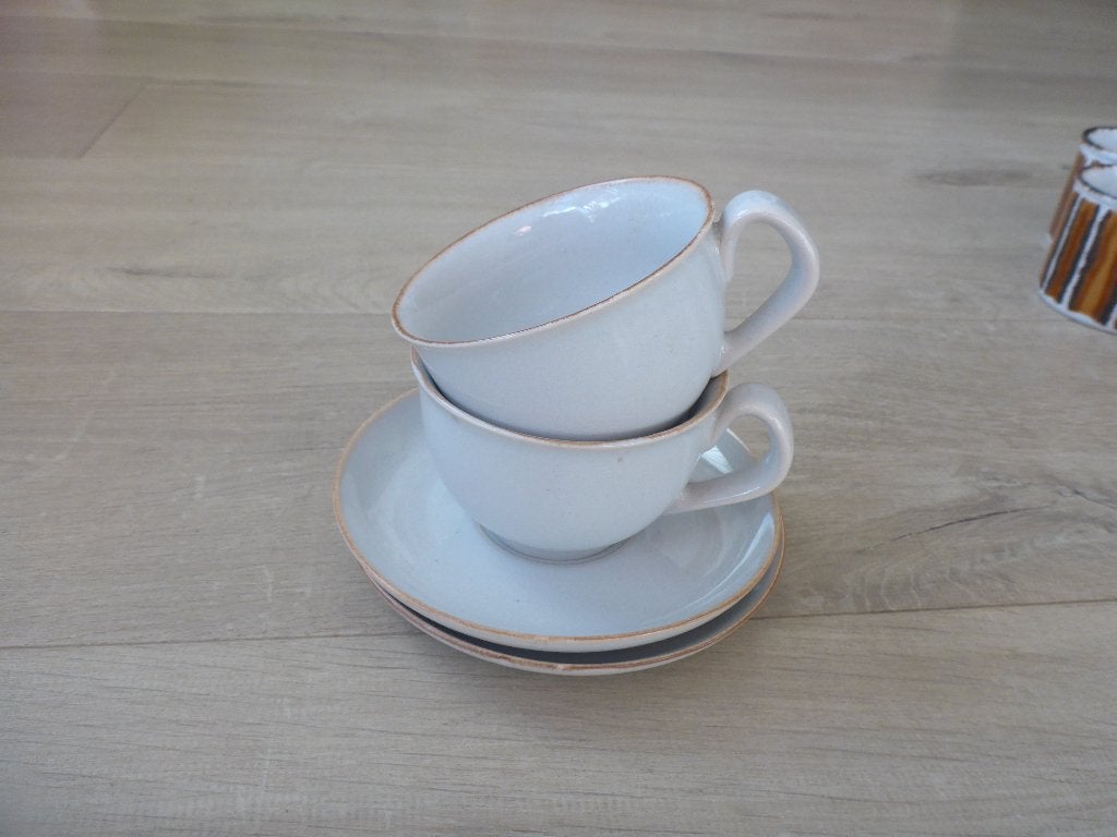 2 kop en schotels, bing & grondahl copenhagen stoneware, Overige merken, Klassiek, Ophalen of Verzenden, Zo goed als nieuw
