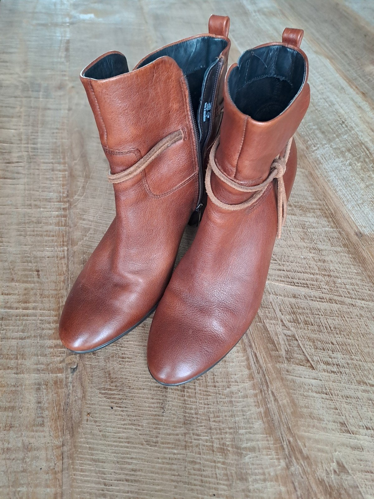 Ecco Shape 75 leren enkellaarzen maat 39, Ecco, Bruin, Lage of Enkellaarzen, Nieuw