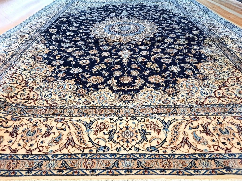 Perzische (Nain) tapijt- 6La - Geknoopt in IRAN- 300x210 cm, Crème, 150 tot 200 cm, 200 cm of meer, Ophalen of Verzenden