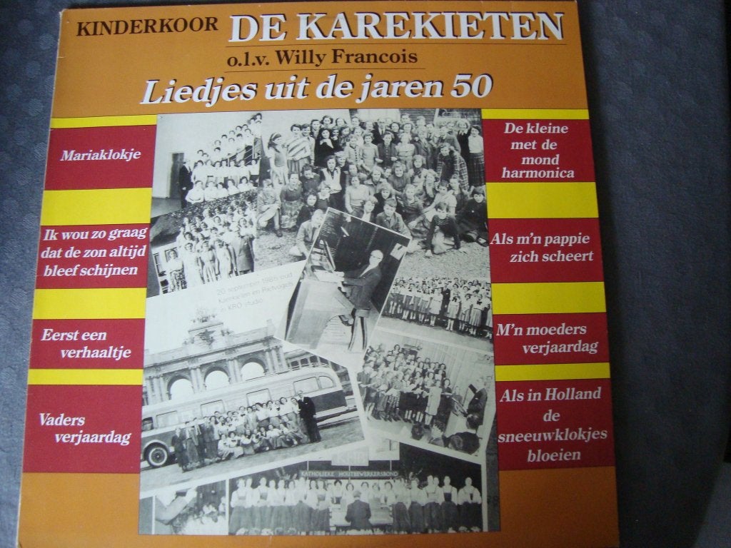 Kinderkoor de karekieten liedjes uit de jaren 50, Ophalen of Verzenden, Zo goed als nieuw, 12 inch, Levenslied of Smartlap
