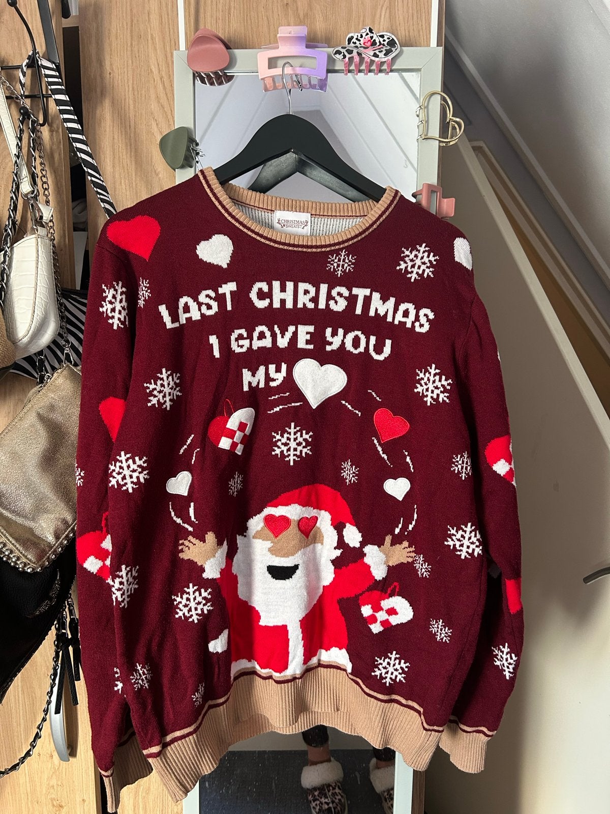 Christmas Sweats Kersttrui "Last Christmas" Maat L, Verzenden, Zo goed als nieuw, Maat 42/44 (L), Rood