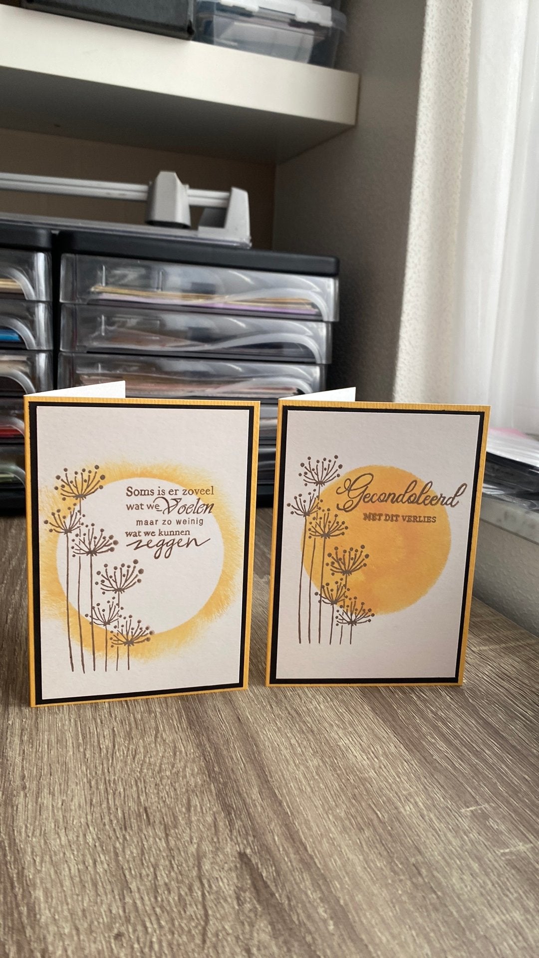 Zelfgemaakte condoleancekaarten met enveloppe, Ophalen of Verzenden, Nieuw