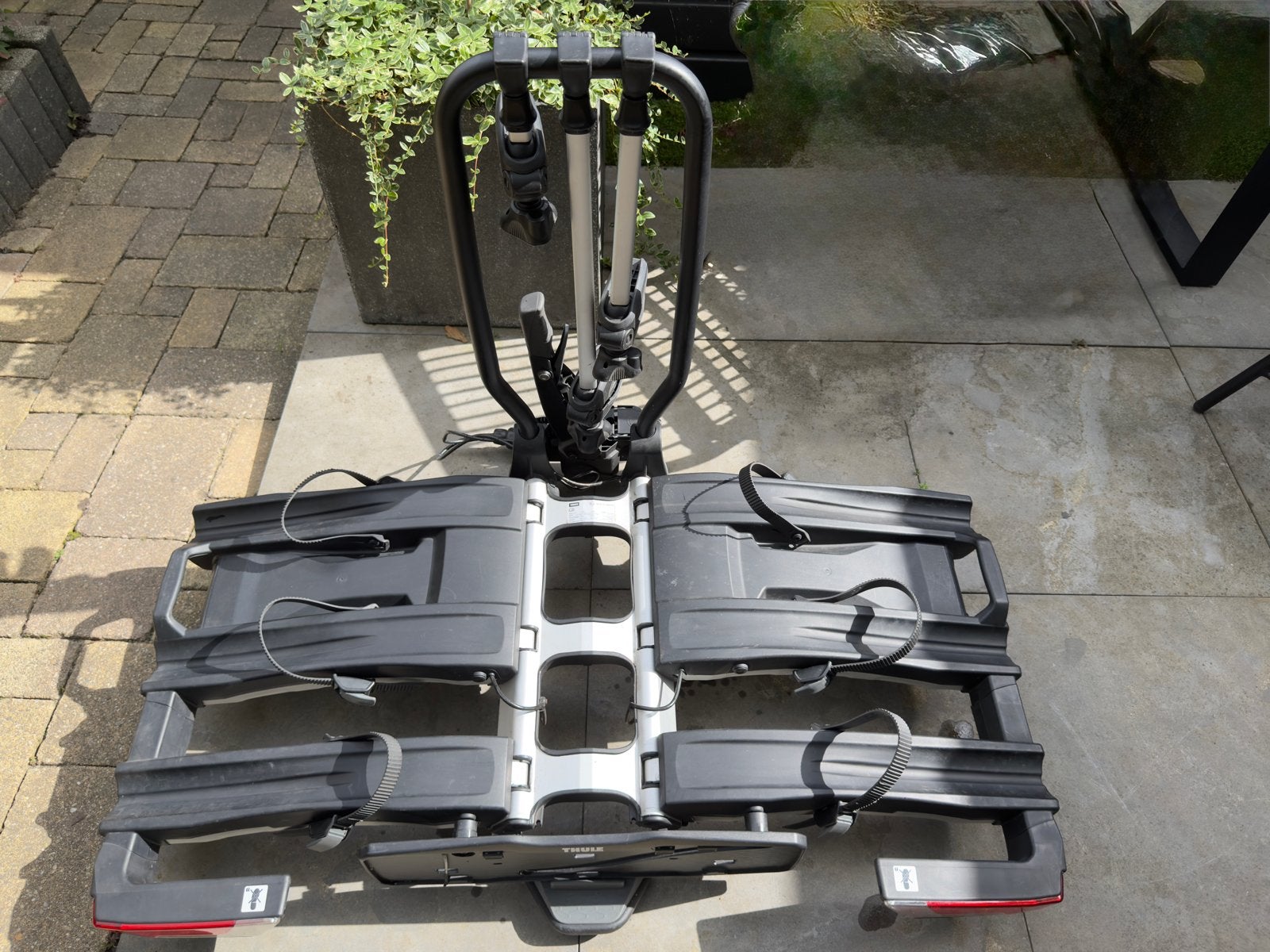Thule EasyFold XT 934 fietsendrager (3 fietsen), Auto diversen, Ophalen, Gebruikt, Brede banden, 2 fietsen